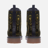 Leather Boots Golden Egyptian Characters