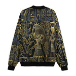 Bomber Jacket Golden Egyptian Characters