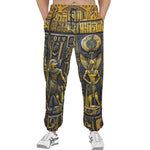 Men's Sweatpants Egyptian Characters Engraved in Gold