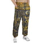 Men's Sweatpants Egyptian Characters Engraved in Gold