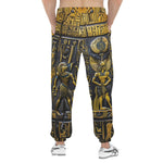 Men's Sweatpants Egyptian Characters Engraved in Gold