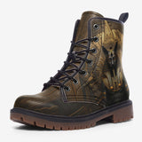 Leather Boots Egyptian Anubis Cat
