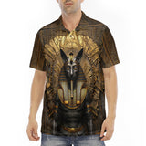 Men's Polo Shirt Egyptian Anubis Cat