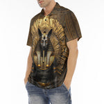 Men's Polo Shirt Egyptian Anubis Cat