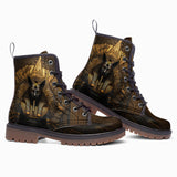 Leather Boots Egyptian Anubis Cat