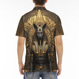 Men's Polo Shirt Egyptian Anubis Cat