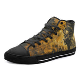 High-Top Canvas Shoes Egypt Pharaoh Gold and Black