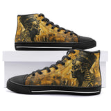 High-Top Canvas Shoes Egypt Pharaoh Gold and Black