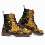 Leather Boots Egypt Pharaoh Gold and Black