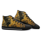 High-Top Canvas Shoes Egypt Pharaoh Gold and Black