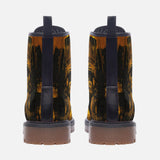 Leather Boots Egyptian Woman in Gold Grungy Splash