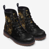 Leather Boots Ancient Pharaoh Skull Art