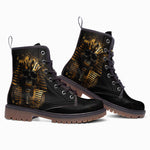 Leather Boots Ancient Pharaoh Skull Art