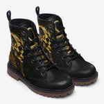 Leather Boots Egyptian Mummy Skull Gold Splash