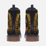 Leather Boots Egyptian Mummy Skull Gold Splash