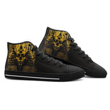 High-Top Canvas Shoes Golden Pharaohs Collage