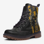 Leather Boots Pharaohs Skulls Art