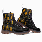 Leather Boots Pharaohs Skulls Art