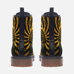 Leather Boots Skull of Pharaoh Striped Background