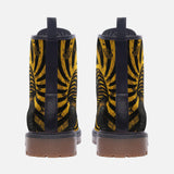 Leather Boots Skull of Pharaoh Striped Background
