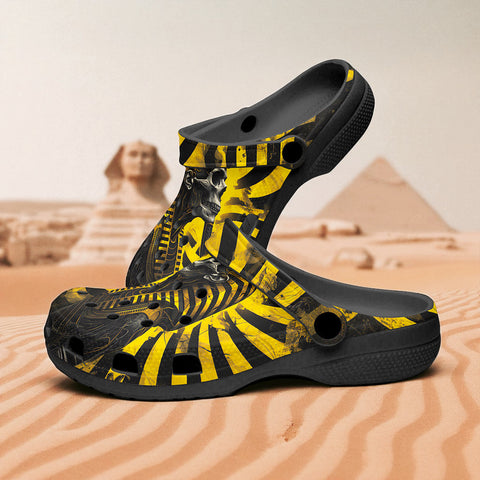Classic Clogs Skull of Pharaoh Striped Background