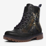 Leather Boots Egyptian Cat with Golden Eyes