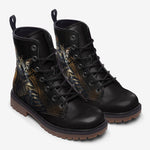 Leather Boots Egyptian Cat with Golden Eyes