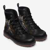 Leather Boots Egyptian Cat with Golden Eyes