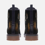 Leather Boots Egyptian Cat with Golden Eyes