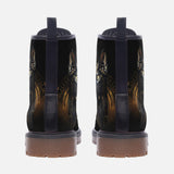 Leather Boots Egyptian Cat with Golden Eyes