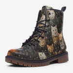 Leather Boots Funny Cats Collage