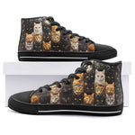 High-Top Canvas Shoes Funny Cats Collage