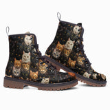 Leather Boots Funny Cats Collage