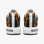 Air Cushion Sneakers Black and Orange Cats Art