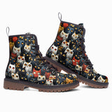 Leather Boots Cute Cats Collage
