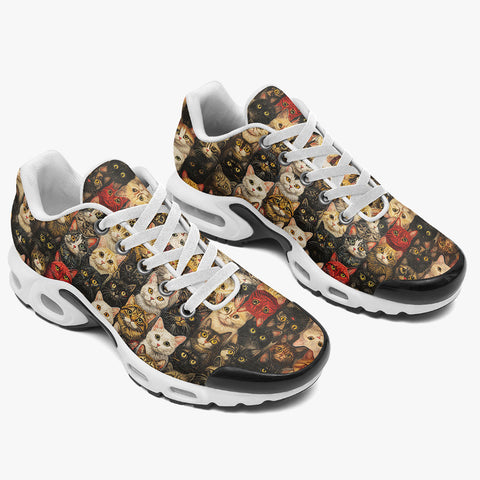Air Cushion Sneakers Cats Art Oil Painting