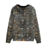 Men's Zip Up Hoodie Fantasy Artwork Mosaic