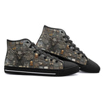 High-Top Canvas Shoes Fantasy Artwork Mosaic