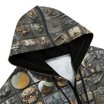 Men's Zip Up Hoodie Fantasy Artwork Mosaic