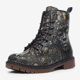 Leather Boots 3D Robot Head with Gears