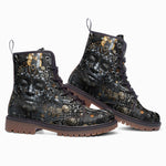 Leather Boots 3D Robot Head with Gears