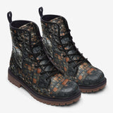 Leather Boots Skull Gears Mosaic Art