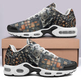 Air Cushion Sneakers Skull Gears Mosaic Art