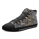 High-Top Canvas Shoes Metal Antiques Wall Mosaic