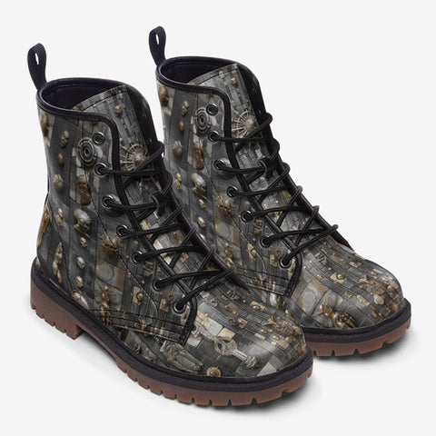 Leather Boots Metal Antiques Wall Mosaic