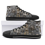 High-Top Canvas Shoes Metal Antiques Wall Mosaic