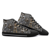 High-Top Canvas Shoes Metal Antiques Wall Mosaic