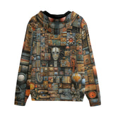 Men's Zip Up Hoodie Fantasy Artwork Mosaic