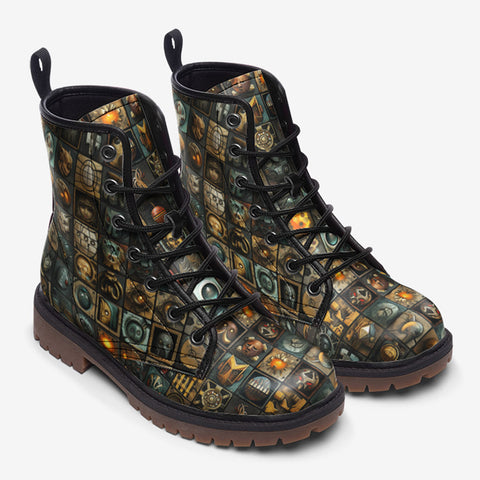 Leather Boots Surreal Artwork Mosaic