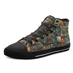 High-Top Canvas Shoes Grotesque Wall Art Mosaic